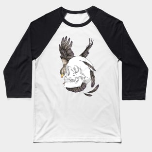 Nevermore skull Baseball T-Shirt